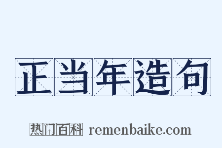 正当年造句是什么意思的图片